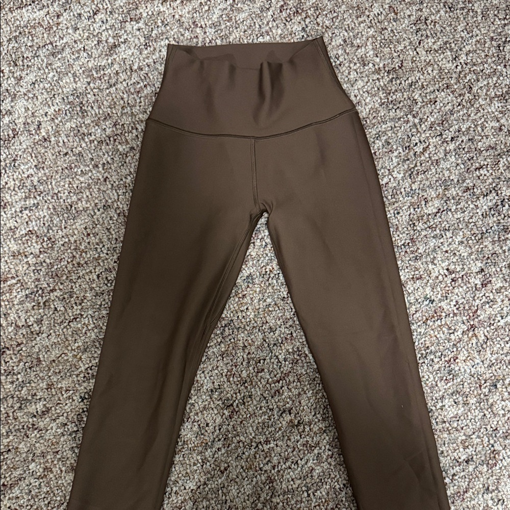 Aritzia Chocolate Brown High-Waisted Leggings
